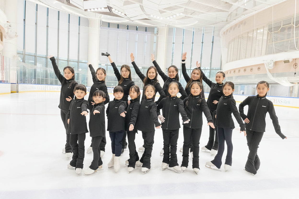 figure skating training jacket black semi fitted XAMAS